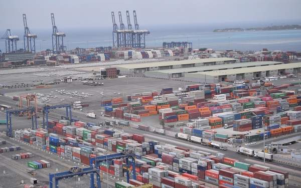 Several containers at Jeddah Islamic Ports. (SPA)