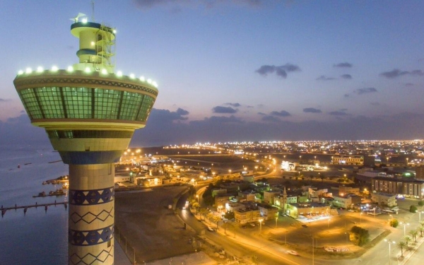 The control tower at Yanbu Commercial Port. (SPA)