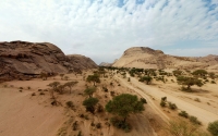 Qetn Mountains, which are located west of Qassim Province. (SPA)