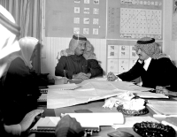 King Salman Bin Abdulaziz in his office at the emirate when he was the Governor of Riyadh Province. (SPA)