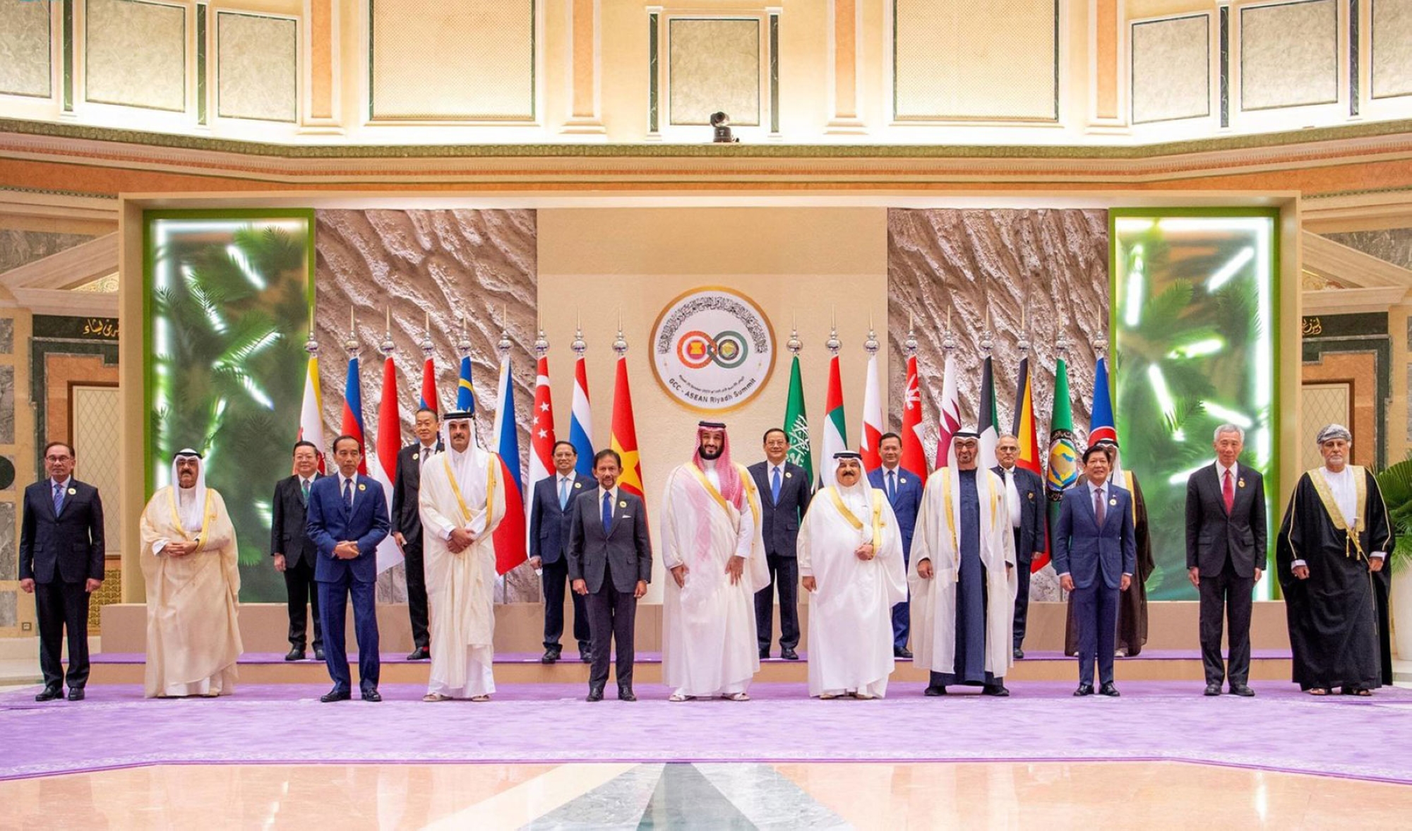 The Crown Prince presides Riyadh Summit between the Gulf Cooperation Council and the Association of Southeast Asian Nations. (SPA)