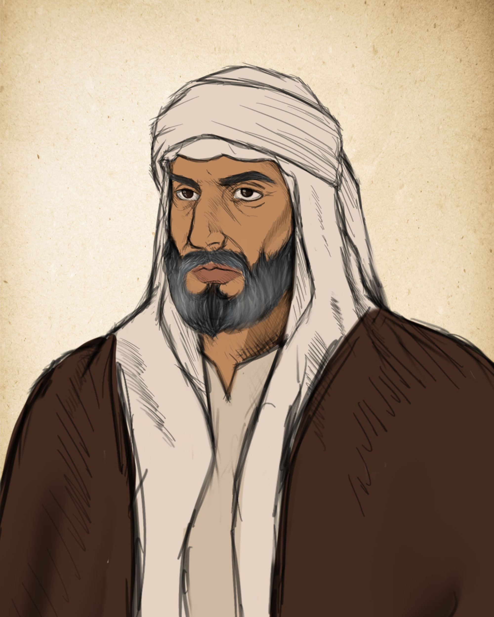 An illustration of Imam Muhammed Bin Saud (Darah).