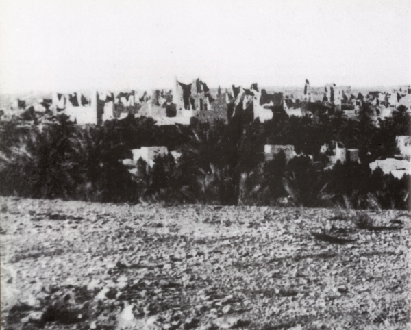 Diriyah, the capital of the First Saudi State. Gerard Lechman, 1331 AH. (King Abdulaziz Foundation)