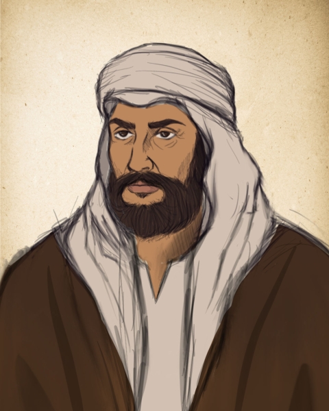 An illustration of Imam Abdullah Bin Faisal. (Darhah)