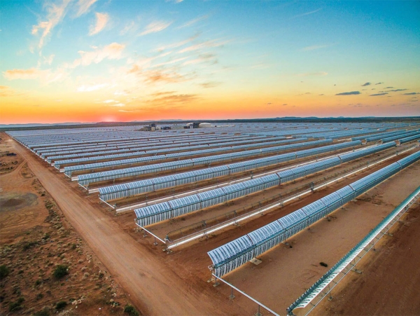 The Qurayyat Photovoltaic Solar Power Project in al-Jawf Province. (SPA)