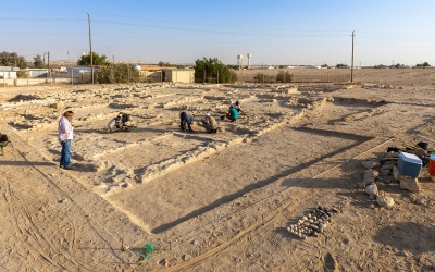 Excavations at the Thaj historical city in the Eastern Province, in the vicinity of al-Jubayl. (Ministry of Culture)