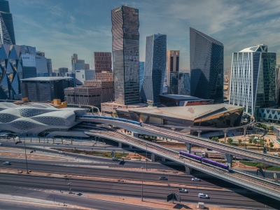 One of King Abdullah Financial District Station lines. (Royal Commission for Riyadh City)