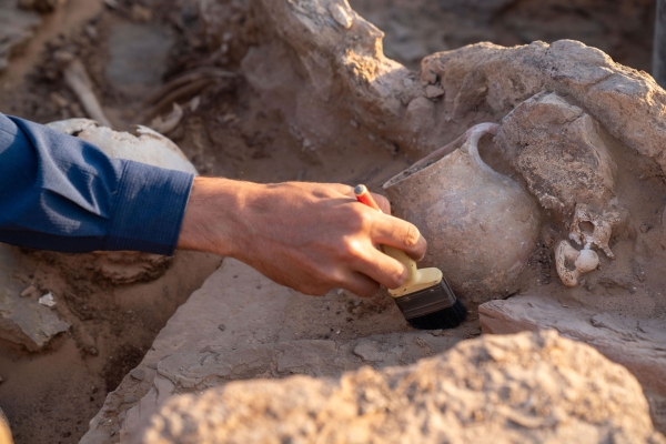 One of the discoveries during excavation work at Qurayyah Archaeological Site. (SPA)