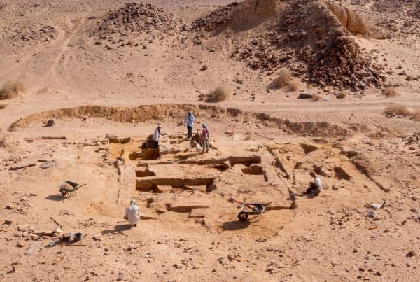 Qurayyah Archaeological Site during excavation activities. (SPA)