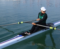 One of the female participants in rowing championships. (Media Center of the Saudi Rowing Federation)