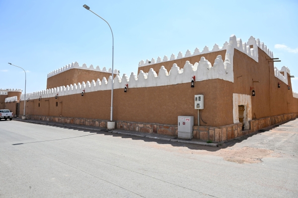 Outer wall of Rachid Bin Laila Palace in Hail City. (Saudipedia)