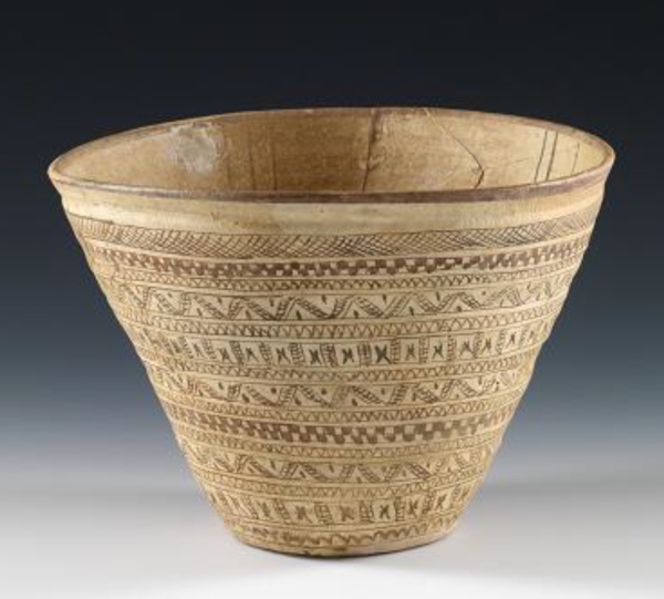 A bowl made of red pottery, discovered in Tayma. (Saudi Commission for Tourism and Antiquities)