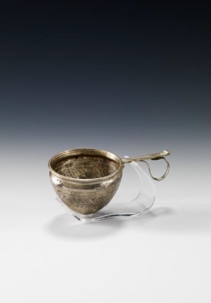 An oval-shaped ladle made of silver. (Saudi Commission for Tourism and Antiquities)