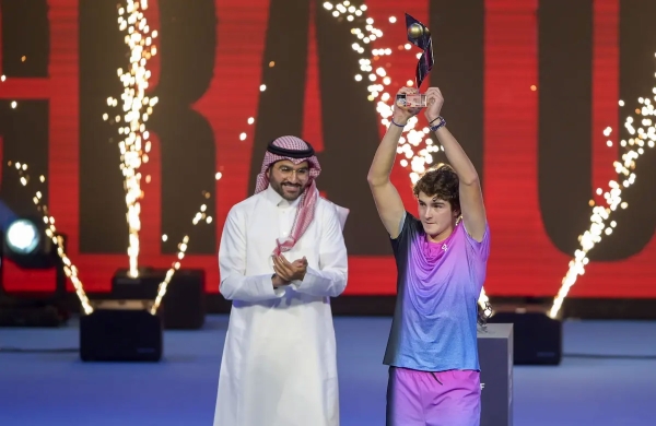 Crowning Brazilian Joao Fonseca as the 2024 Next Gen ATP Finals Champion. (Media Center of the Ministry of Sport)