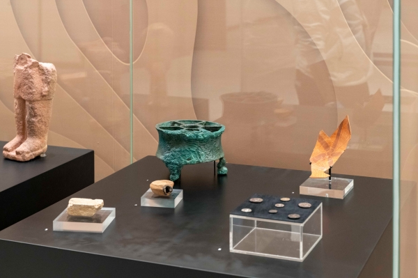 From the exhibits of the accompanying exhibition at AlUla World Archaeology Symposium 2024. (AlUla World Archaeology Summit)