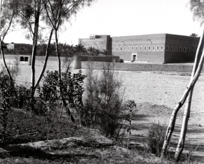 An old image of the historic Badi&#039;ah Palace in Riyadh, which houses the Badi&#039;ah Palace Mosque. (SPA)