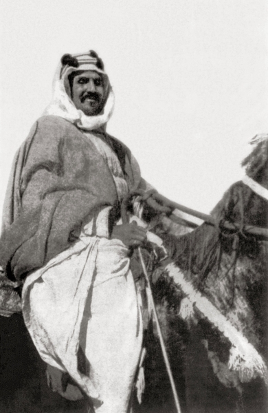 King Abdulaziz on horseback. (King Abdulaziz Foundation for Research and Archives (Darah))