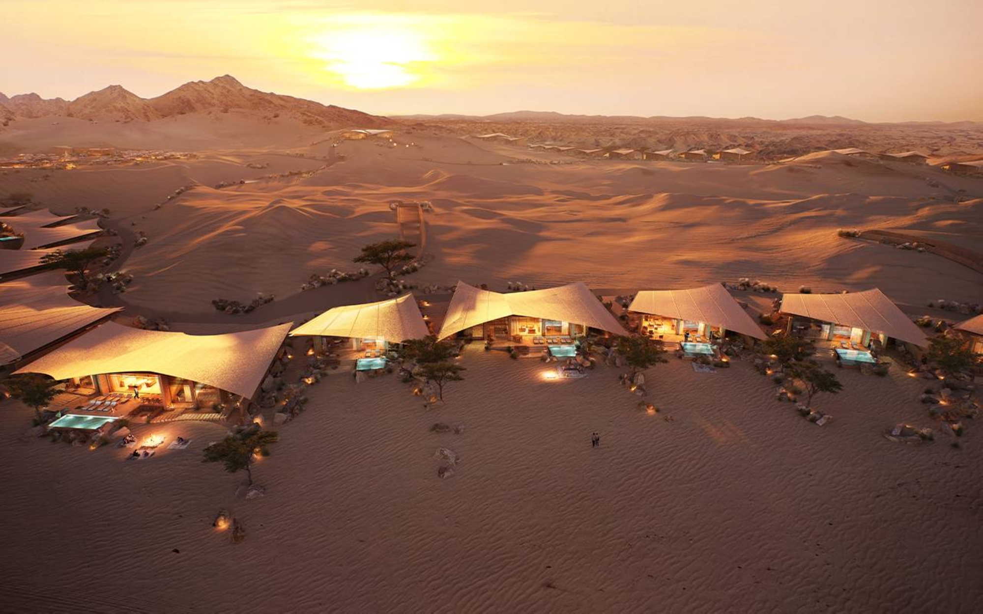 Rendu artistique du complexe « Southern Dunes » dans le cadre du Red Sea Project. (Centre médiatique de Red Sea Global)