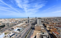 Une des rues de la ville de Dammam (Saudipedia)