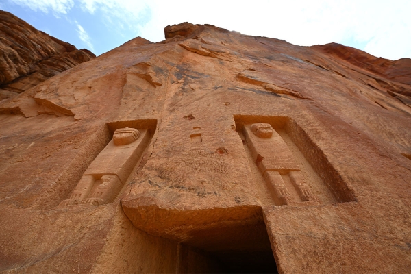 Les tombes aux lions dans le gouvernorat d’Al-Ula, dans la province de Médine. (Saudipedia)