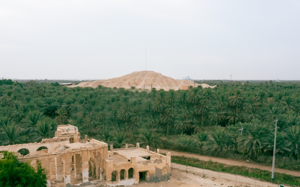 Mont Qarah à l'oasis d'Al-Ahsa, dans la province d'Ach-Charqiya. (Saudipedia)