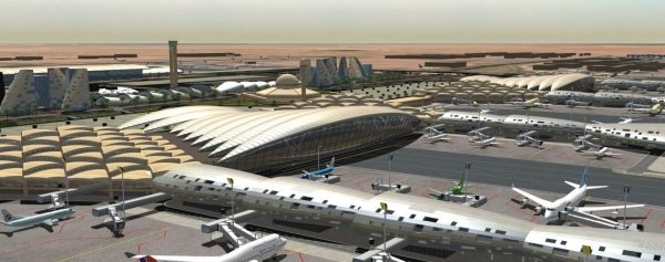 Illustration de l’aéroport du roi Saoud après le projet d’expansion (SPA).