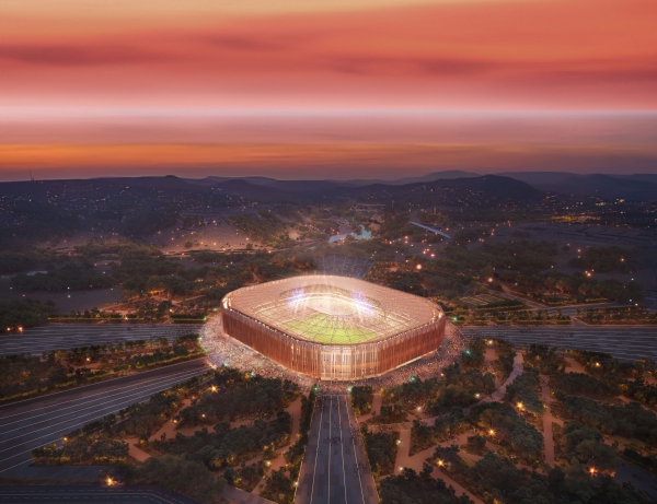 Stade Sud de Riyad, un des stades de la Coupe du monde 2034. (Centre médiatique de la Fédération saoudienne de football)