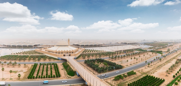 Vue aérienne de l'aéroport King Khalid à Riyad. (SPA)