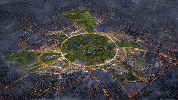 Illustration du Parc du Roi Salmane à Riyad. (Centre médiatique de la Commission royale pour la ville de Riyad)