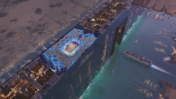 Le stade de Neom sera l&#039;un des stades accueillant la Coupe du Monde 2034. (Centre Média de Neom)