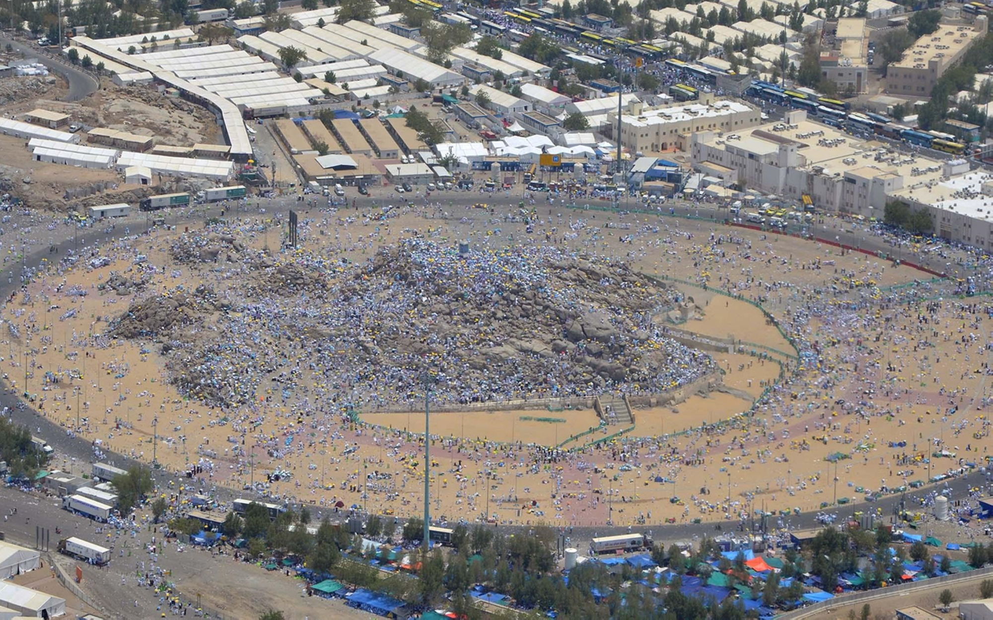 Une vue aérienne du site sacré d’Arafat à La Mecque. (SPA)