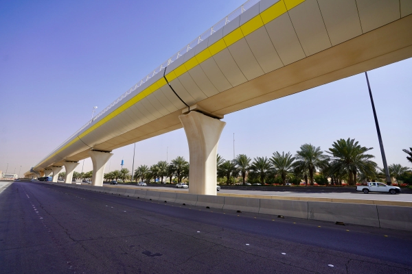 Une des lignes du métro de Riyad. (Saudipedia)