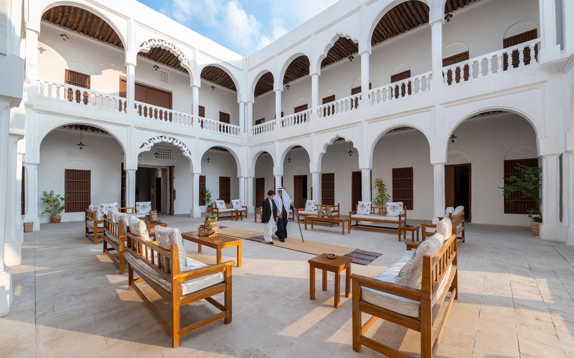 École Al-Ameeria d’Al-Hassa vue de l’intérieur. (Ministère de la Culture)