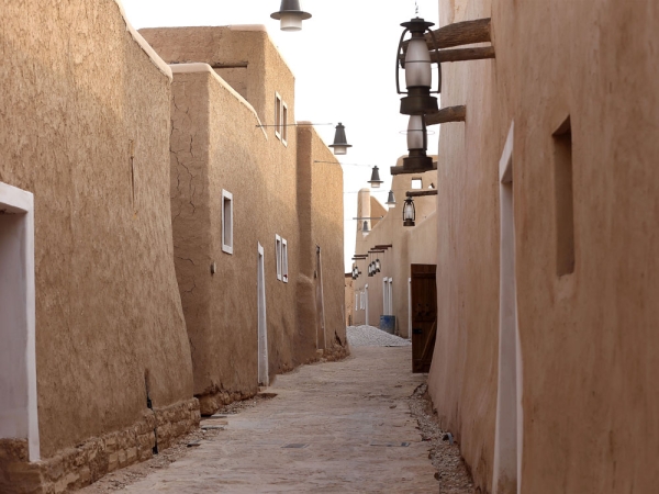 Conceptions patrimoniales à Diriyah dans le quartier d'Al-Bujairi. (SaudiPedia)