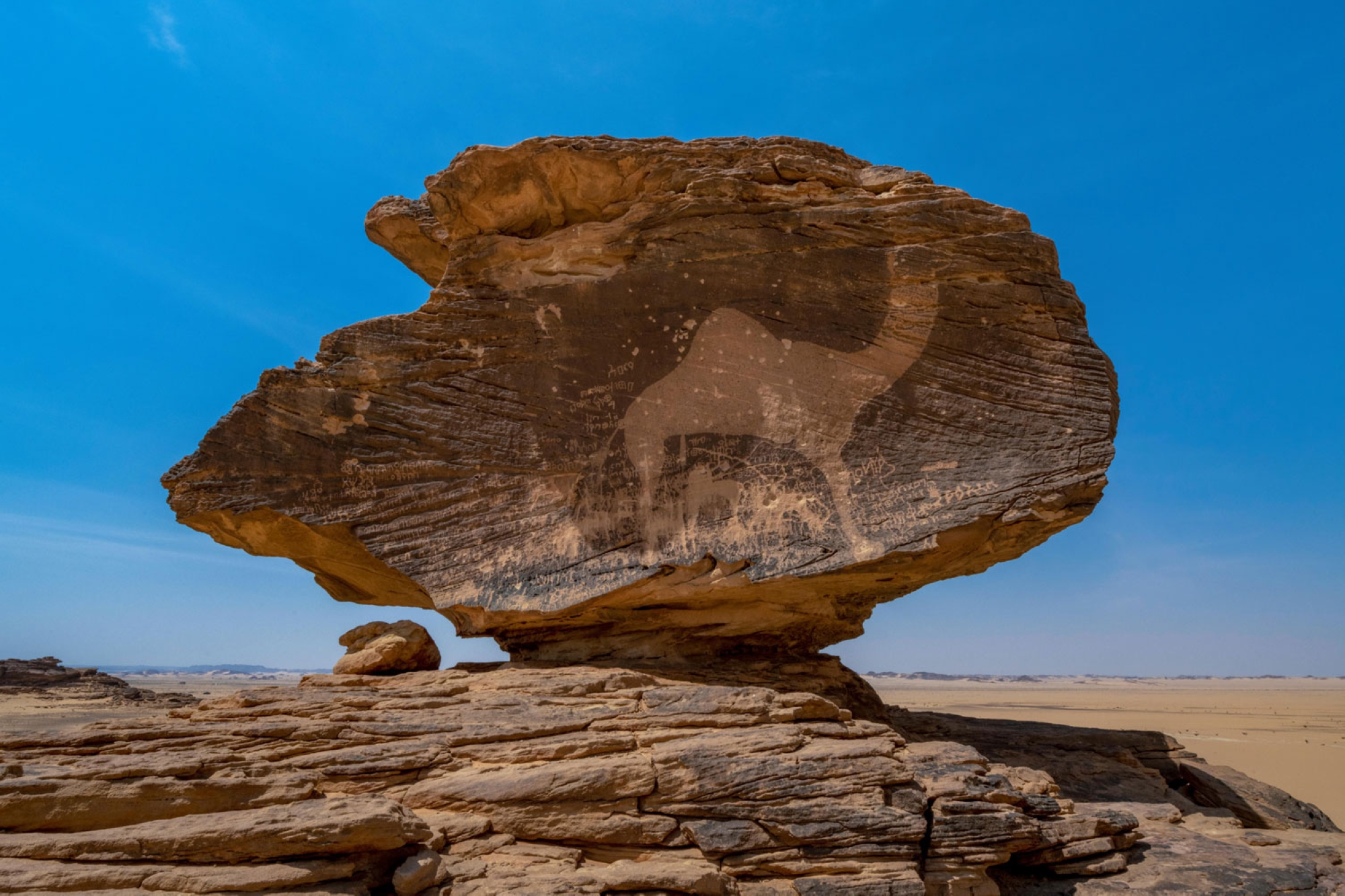 Inscriptions rupestres dans l’aire culturelle de Hima dans la province de Najran. (SPA)