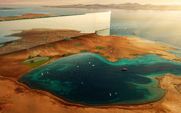 Иллюстрация проекта Линия в рамках проекта «Неом» (Media Center of NEOM)