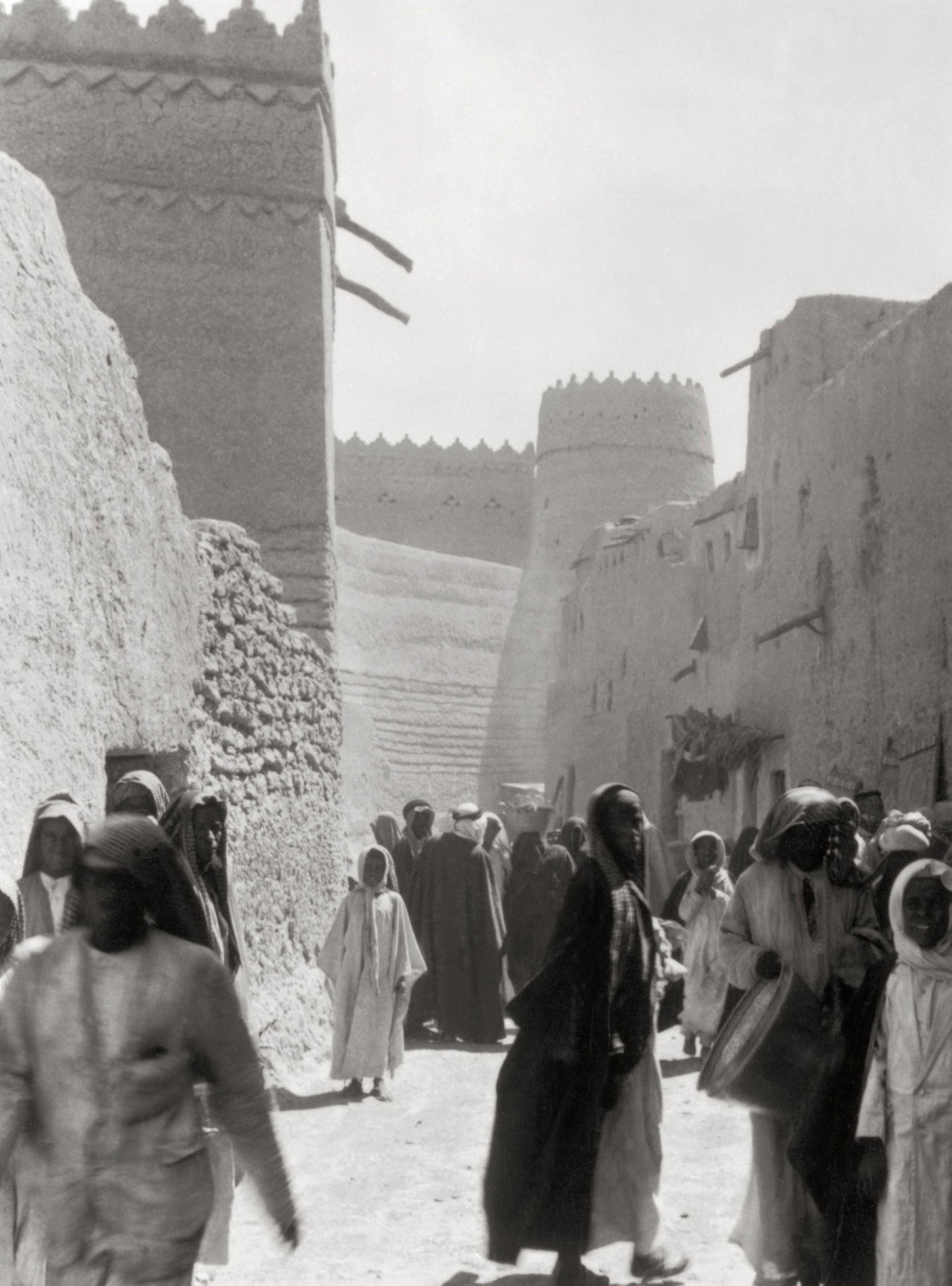 Одна из улиц Эр-Рияда в 1937 г. (Дарах).