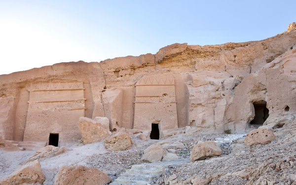 أحد المنازل الأثرية في مدائن شعيب بمحافظة تبوك.(سعوديبيديا)