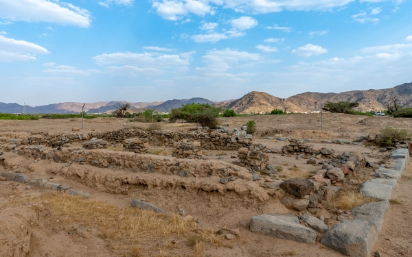 بقايا مدينة الأخدود الأثرية في منطقة نجران جنوب السعودية. (وزارة الثقافة) 