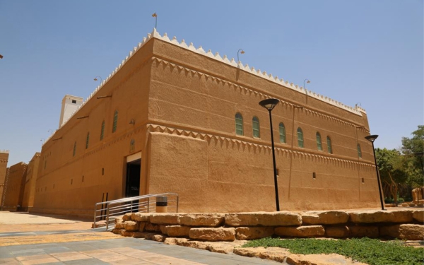 صورة قديمة لقصر الملك عبدالعزيز في المربع بمدينة الرياض. (دارة الملك عبدالعزيز)