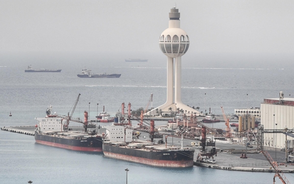 برج المراقبة البحرية في ميناء جدة الإسلامي. (واس)