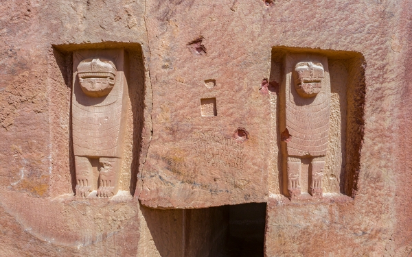 آثار ونقوش في مدينة دادان الأثرية بمحافظة العلا، التي كانت عاصمة مملكتي دادان ولحيان. (وزارة الثقافة)