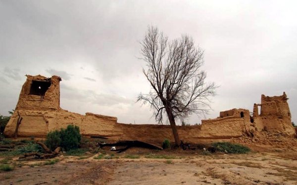 آثار قصر الإمام تركي بن عبدالله في محافظة ضرما غرب الرياض. (واس)