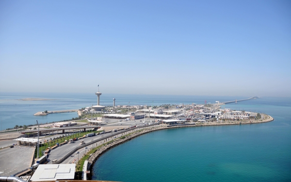 جسر الملك فهد الواقع على الخليج العربي بين السعودية والبحرين. (واس)