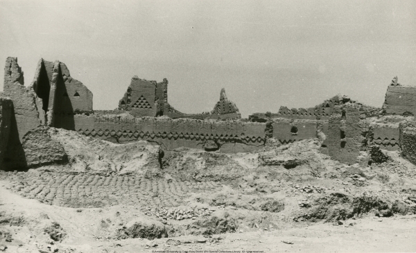 صورة خارجية لحي الطريف التاريخي بالدرعية عام 1966م. (دارة الملك عبدالعزيز) 