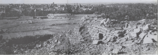 صورة جوية لحي طريف بالدرعية عام 1331هـ - 1912م. (دارة الملك عبدالعزيز)