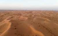 صحراء النفود الكبير التي تقع ضمن 3 مناطق إدارية. (سعوديبيديا)