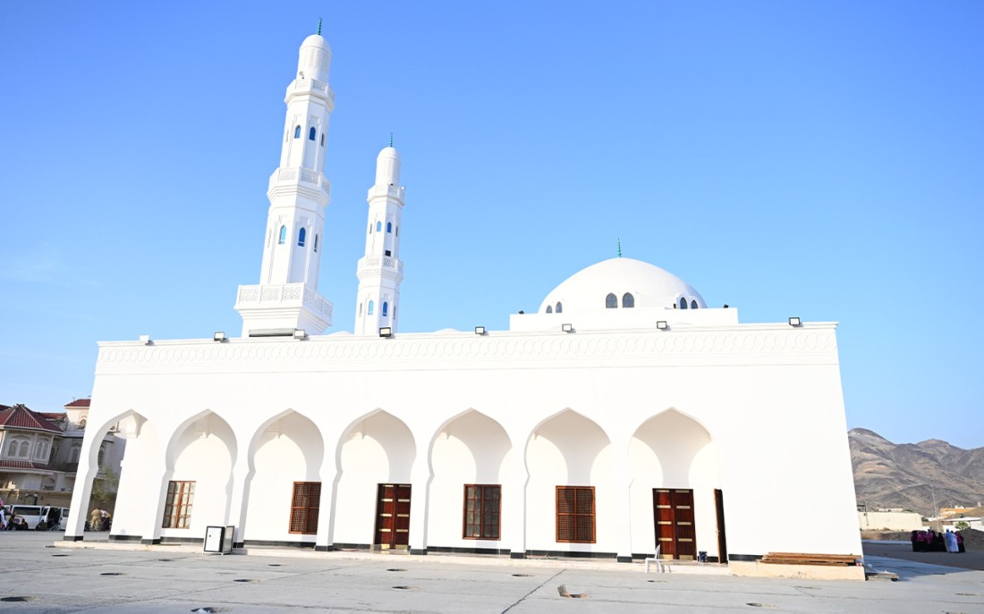 مسجد العريش بحي الشهداء في محافظة بدر غرب المدينة المنورة. (واس)