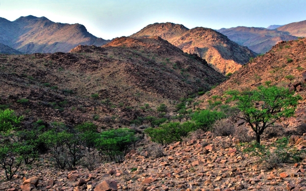مرتفعات شمنصير من سلسلة جبال الحجاز في منطقة مكة المكرمة. (واس)