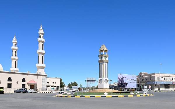 دوار الساعة وسط محافظة تربة التابعة لمنطقة مكة المكرمة. (سعوديبيديا)